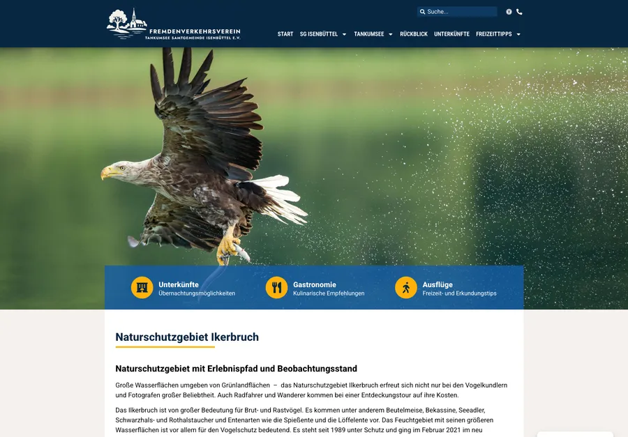 Screenshot Fremdenverkehrsverein Isenbüttel